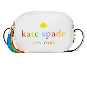 Kate Spade rainbow tassel Kourtney camera crossbody purse
